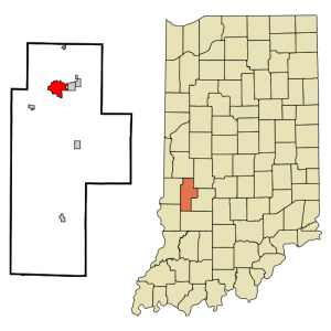 Clay County Indiana Incorporated and Unincorporated areas Brazil Highlighted